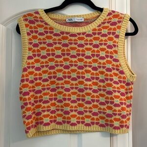 Zara cropped sweater vest